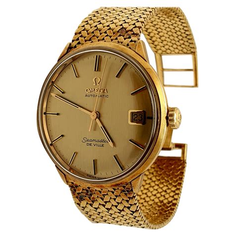 omega seamaster deville gold vintage